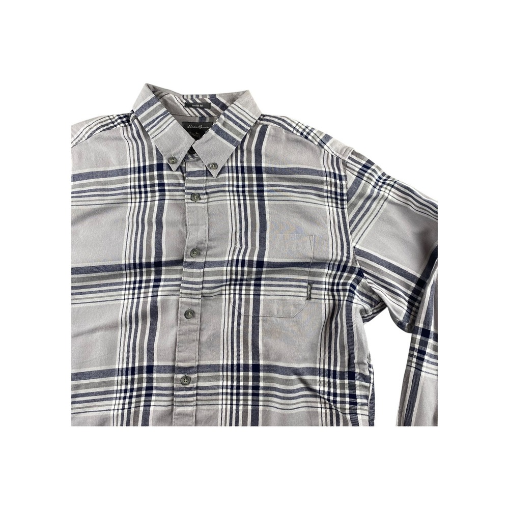 Eddie Bauer Mens Plaid Classic Fit‎ Long Sleeve Button Up Shirt Large